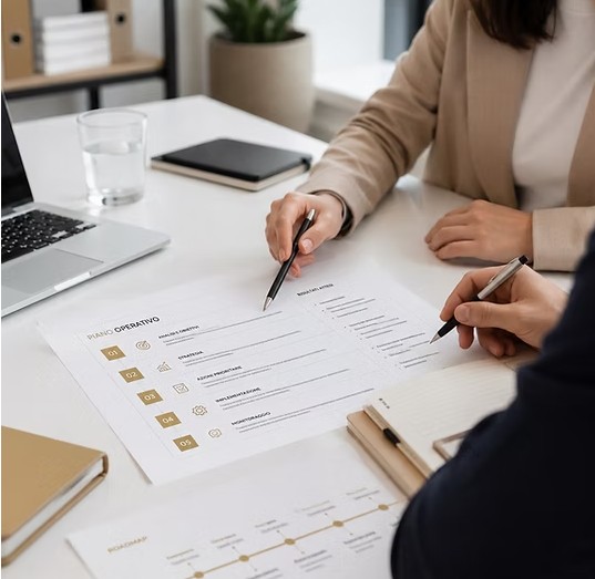 Scrivania professionale per attività di analisi e coordinamento